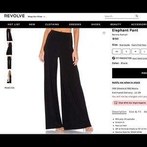 NORMA KAMALI Elephant Pant XS NEW!